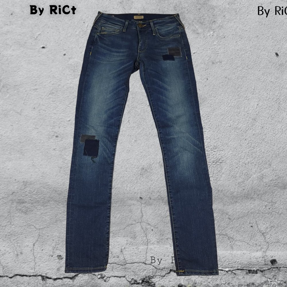 True Religion Victoria Skinny Cigarette Women's Jeans Size 24 Stretch Denim Zip